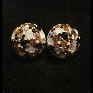 .925 silver earring multi-color swarovsky crystal